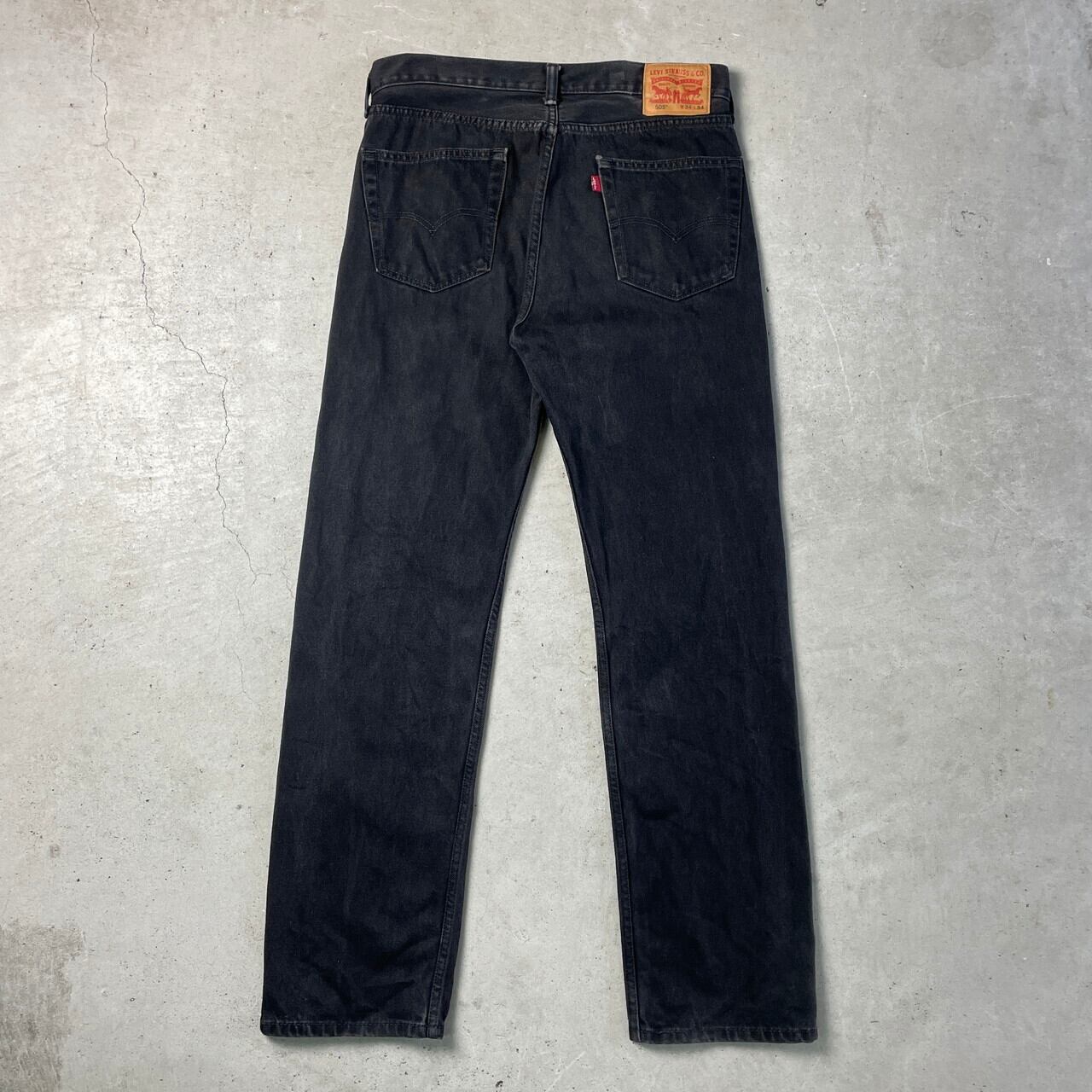 Levi's リーバイス 505 ストレート テーパード ブラックデニムパンツ