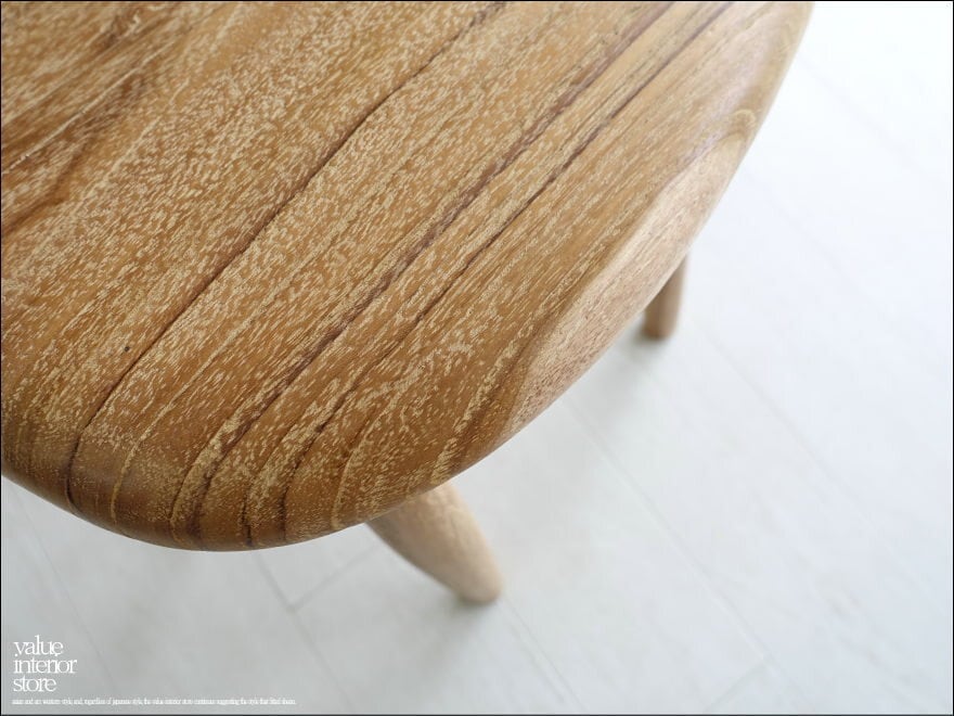 チーク無垢材 スツールbeans / N002 椅子 イス ナチュラル カフェ