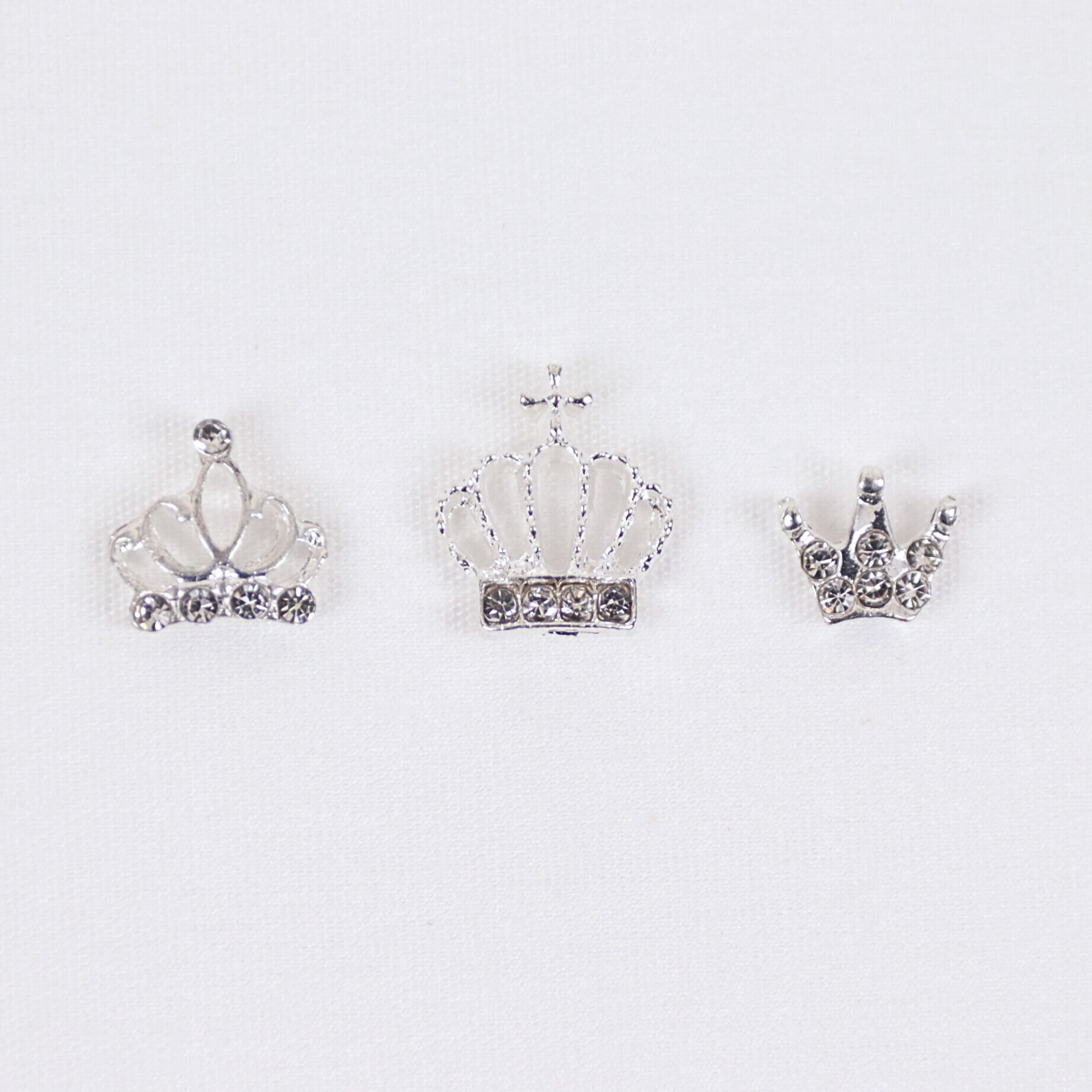 王冠 パーツ 金属 ビジュー イミテーション 02000168 シルバー ネイル