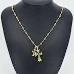 ベビーファットチャーム ツイストチェーン エメラルド ゴールド