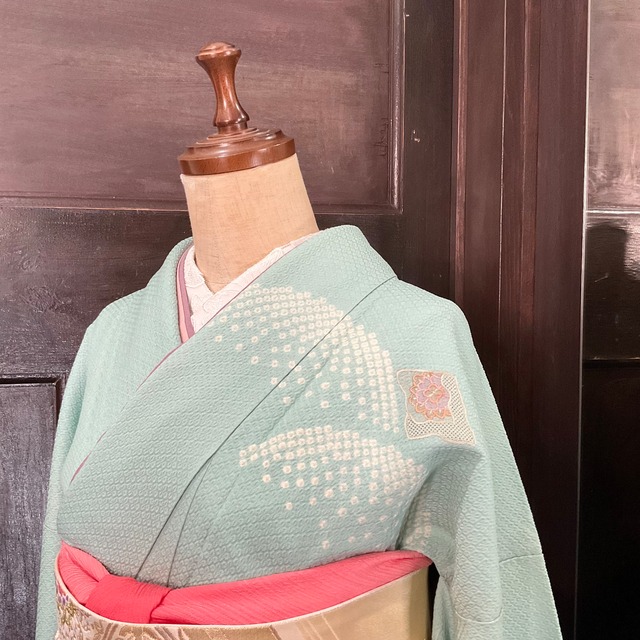 long＊晴れのお出かけ＊未使用品 訪問着セット 絞りと刺繍 訪問着と 