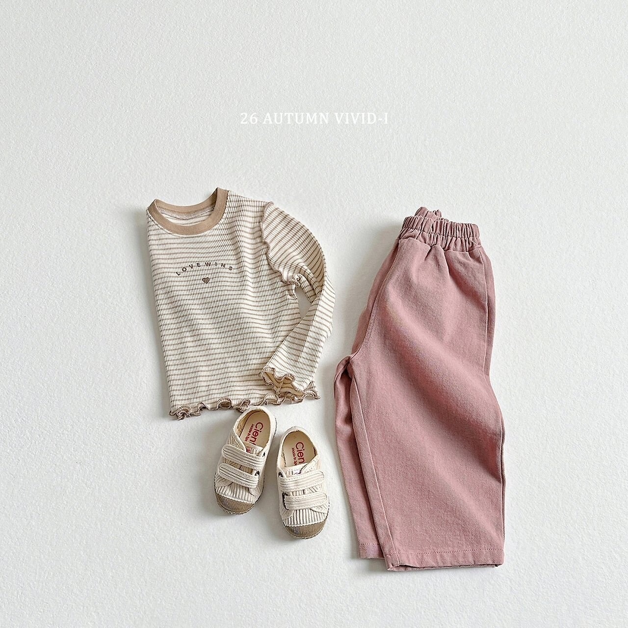 韓国子供服 / VIVID-I / 26Autumn / ラブレインズ Tシャツ / キッズ服 / ジュニア服 / 秋服 *XS~JM*