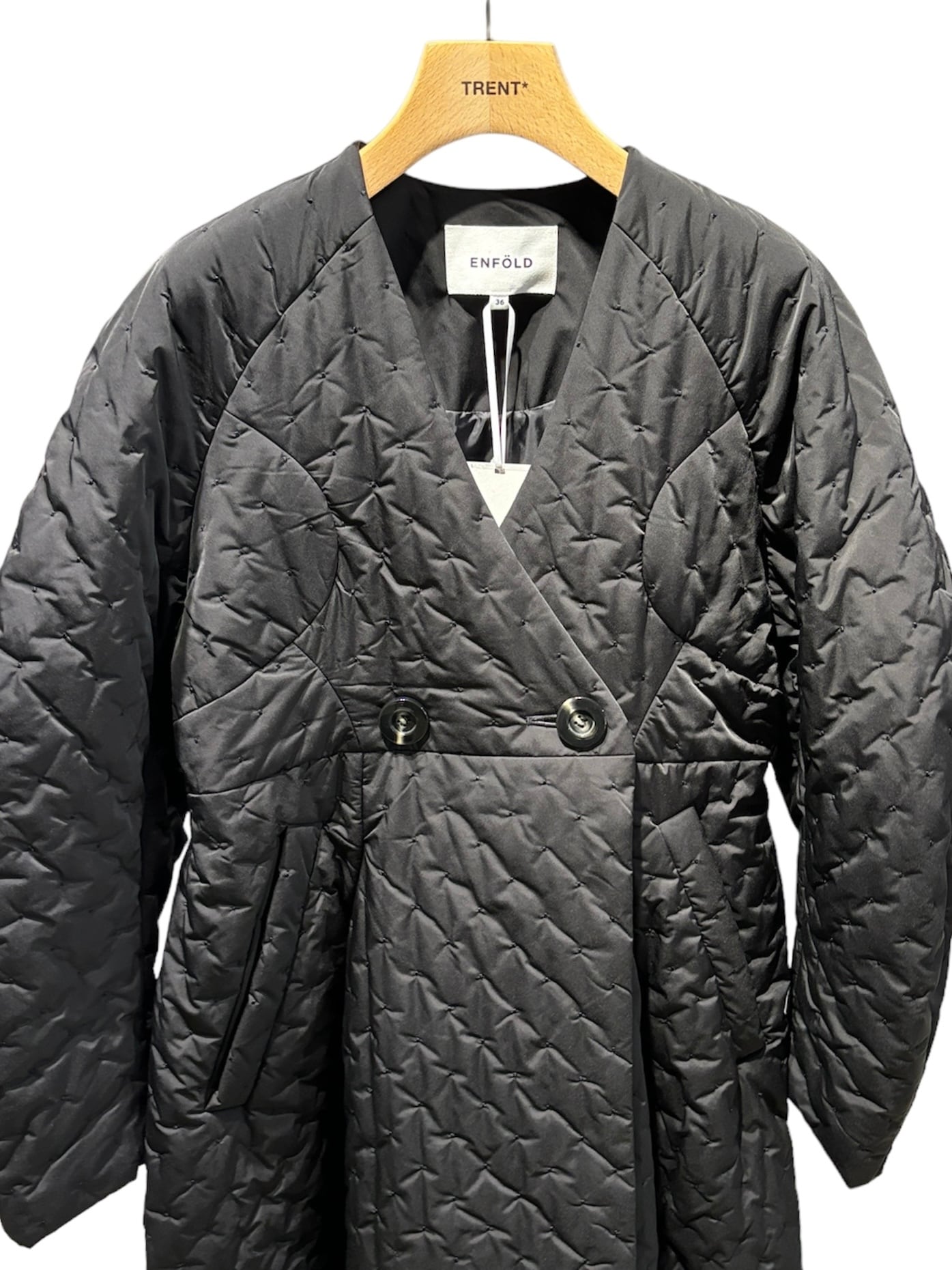 enfold 狂い ENFOLD DOT-QUILTING BLOUSON
