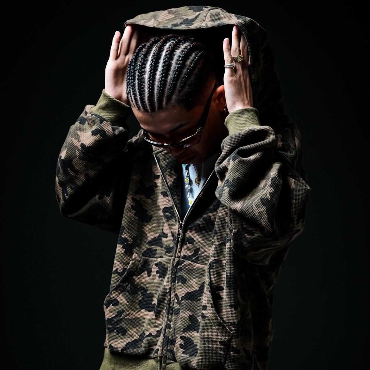 ESSENTIAL LOGO THERMAL ZIP HOODIE