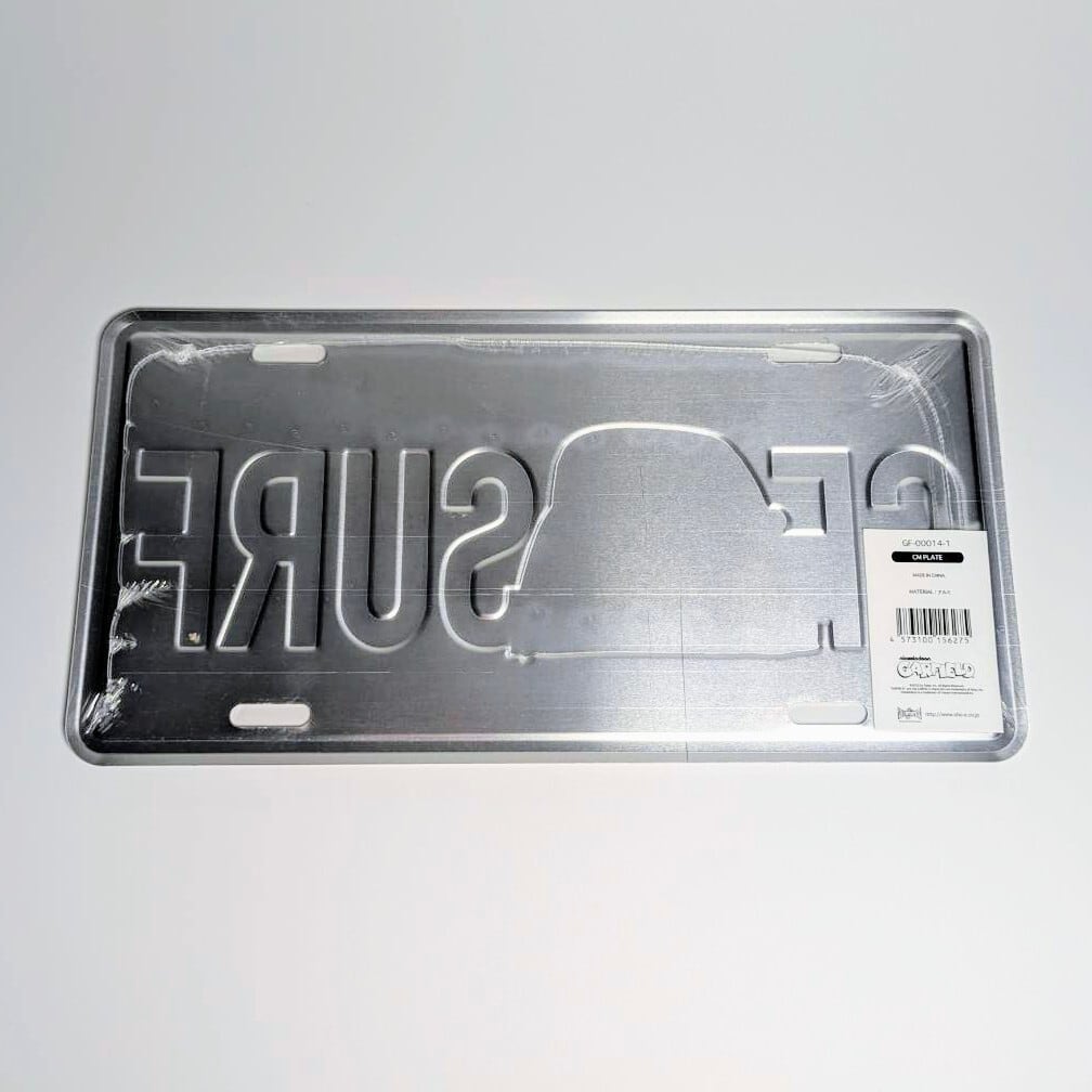 【 GARFIELD ( ガーフィールド ) 】SURF / “ I LIVE FOR WEEKENDS! ” / CM PLATE / CMプレート / ライセンスプレート 〚アメリカン雑貨 アメトイ〛