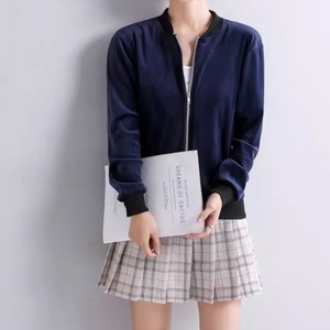 レディース ジャケット アウター 上着 ベースボールジャケット ノーカラージャケット ショート 長袖 襟なし スリム スマート ファスナー ベルベット かわいい 大人可愛い シンプル カジュアル おしゃれ かっこいい レトロ こなれ感 ラフ スポーティー 個性的 主役級 存在感 ラブリー キュート ベーシック アメリカン アクティブ ワイルド 無地 秋 デート お出かけ アウトドア 公園 休日 ショッピング スポーツ コーデ 普段使い トレンド S M L XL 2XL 3XL レッド ネイビーブルー