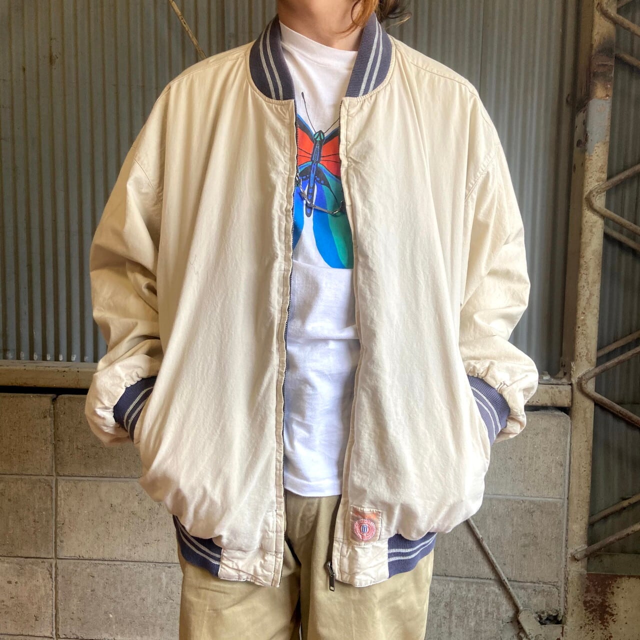 初代MASTERPIECEスタジャンXLマスターピースキャメルカラーマスタード