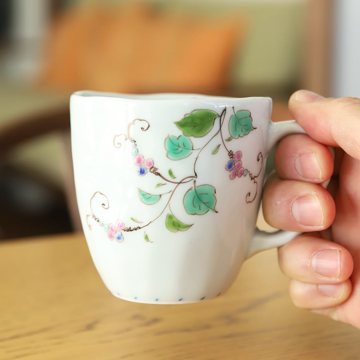 藍水　カップ　5個セット 藍水「パンジー マグカップ(大)」 うつわ藍水 波佐見焼 | にっこう生活