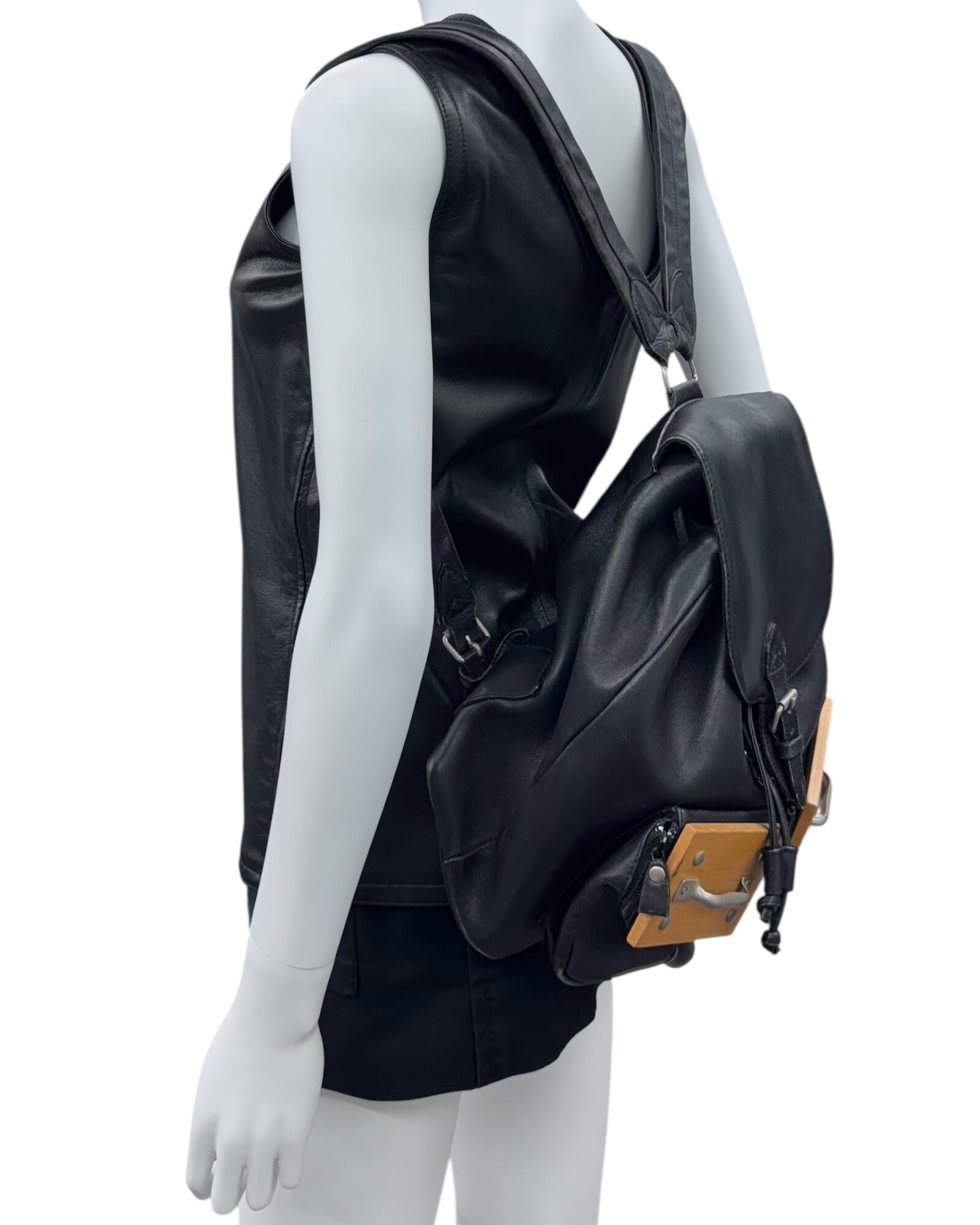 美品　90’ マサキ マツシマ　2WAY バック　ヴィンテージ 1990s MASAKI MATSUSHIMA LEATHER BACKPACK | ZSC