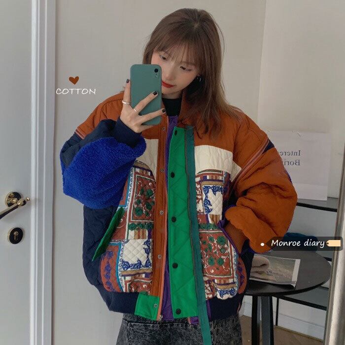 ルーズジャケット オータムウィンター コットン 秋物 冬物 モンロー16681833218