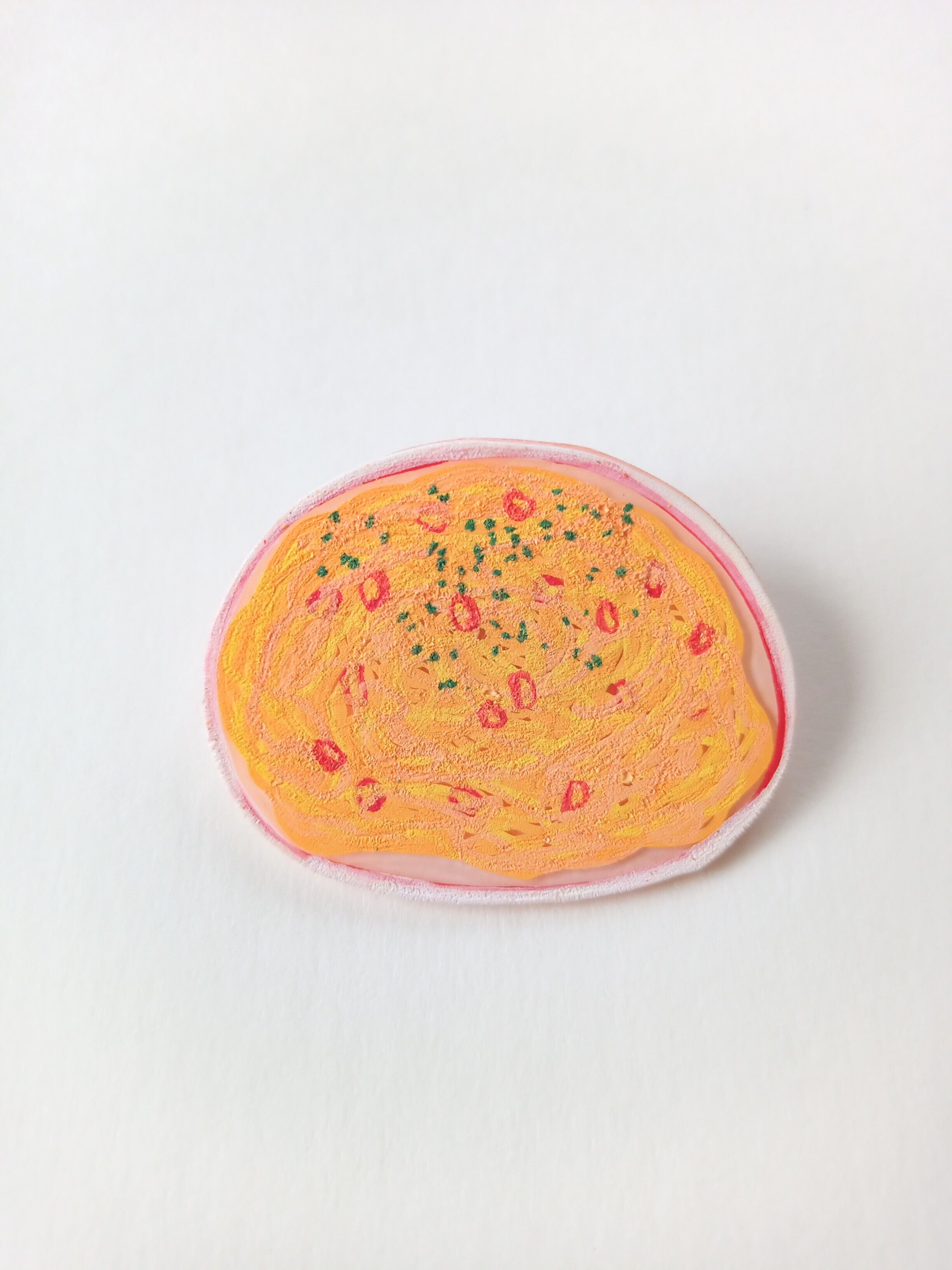 ヘンテコ　ブローチ　「ペペロンチーノ」