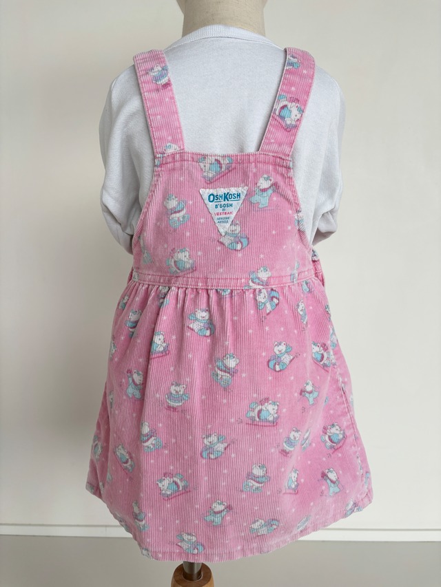 【2T相当・vintage 】USA製　シロクマコーデュロイワンピース