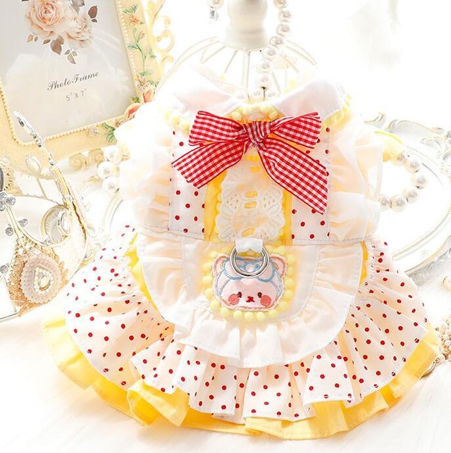 《予約》3101417 タイニーイエローエプロンワンピ