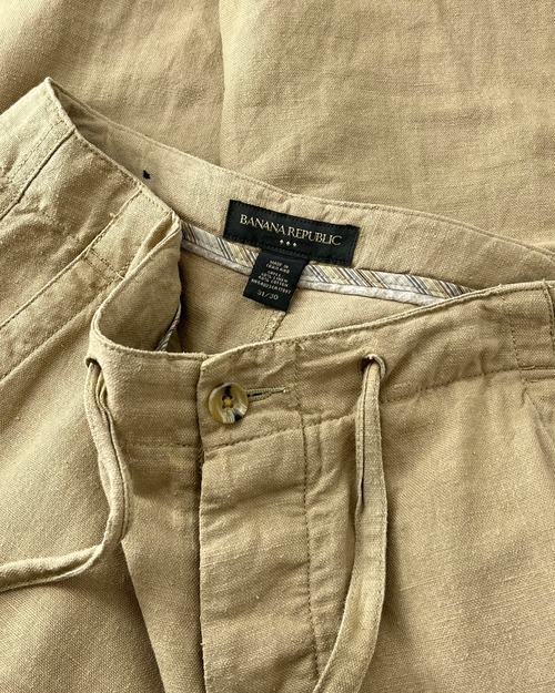 00s BANANA REPUBLIC Linen×Cotton Easy Pants