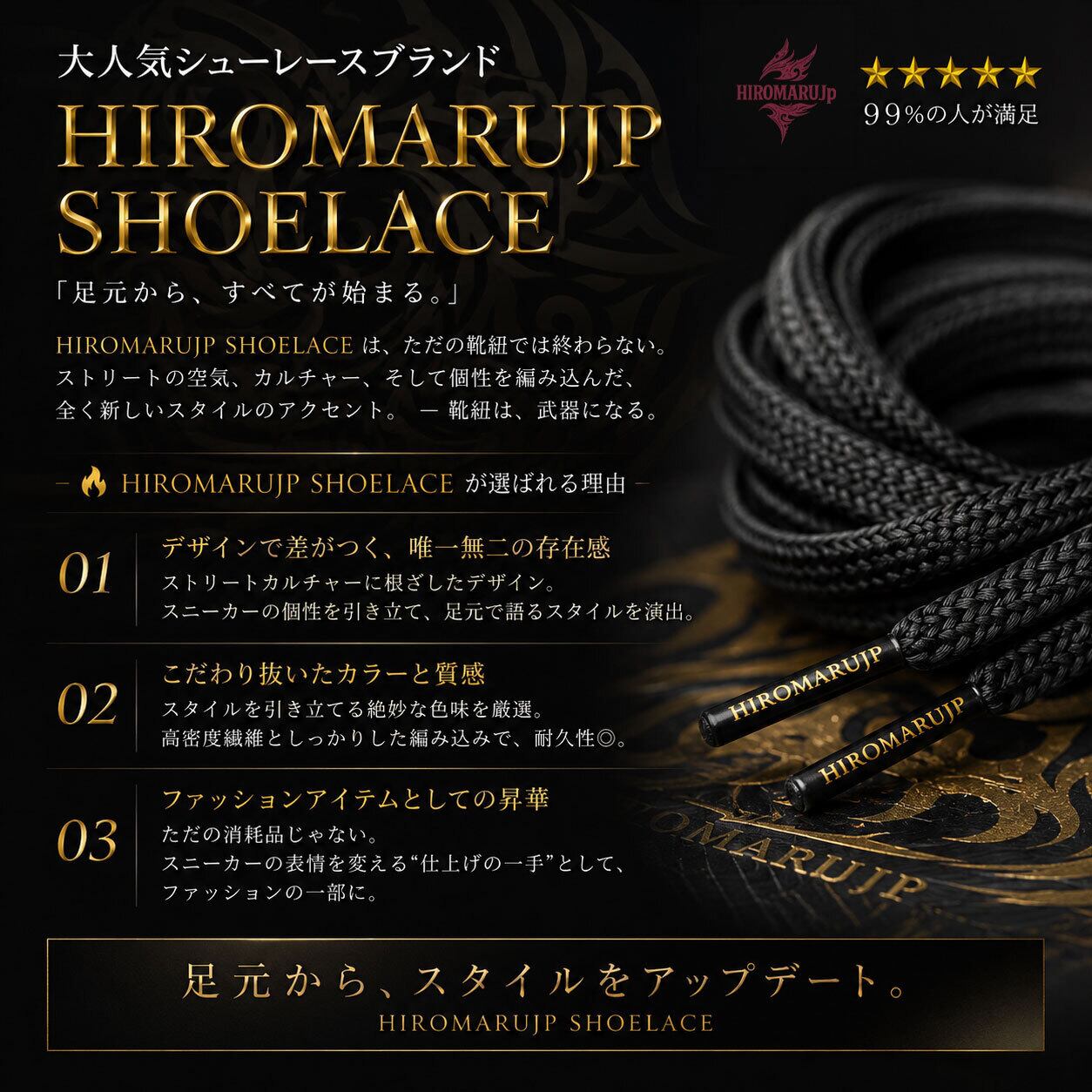 シューレース 【ラバープリントで剥がれにくい文字】 LOGO SHOELACE 靴