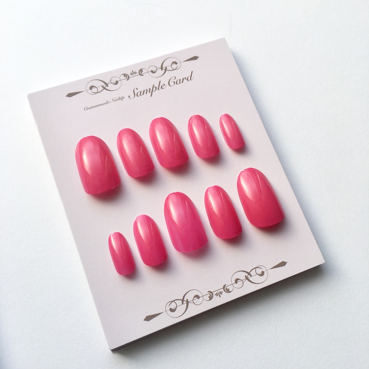 無地 × 濃いピンク系シリーズ| ネイルチップ台紙 アクセサリー台紙 | ncd_pk_2