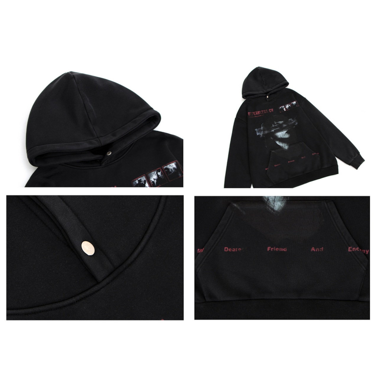 VINTAGE ストリート 消える顔 パーカー T1846