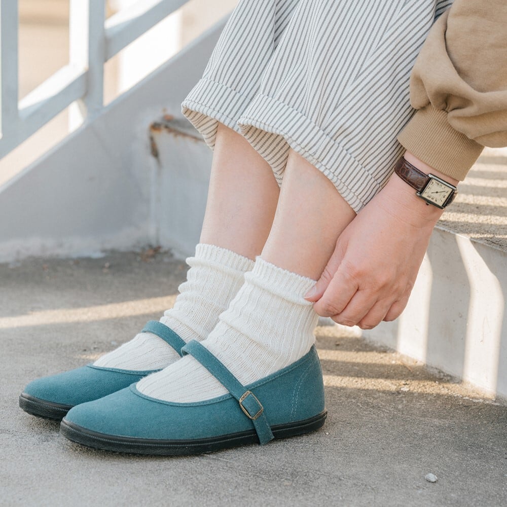 ストラップシューズ ターコイズグリーン | hanamikoji shoes - 花見
