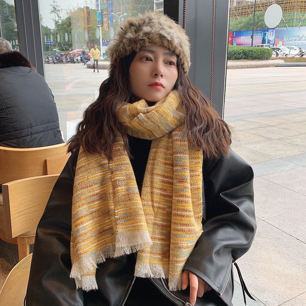 スカーフ ウィンターカラーニット 大人ガーリー スウィート キュート カジュアル 冬物 ブラック・アイド・ピーズ66476410004