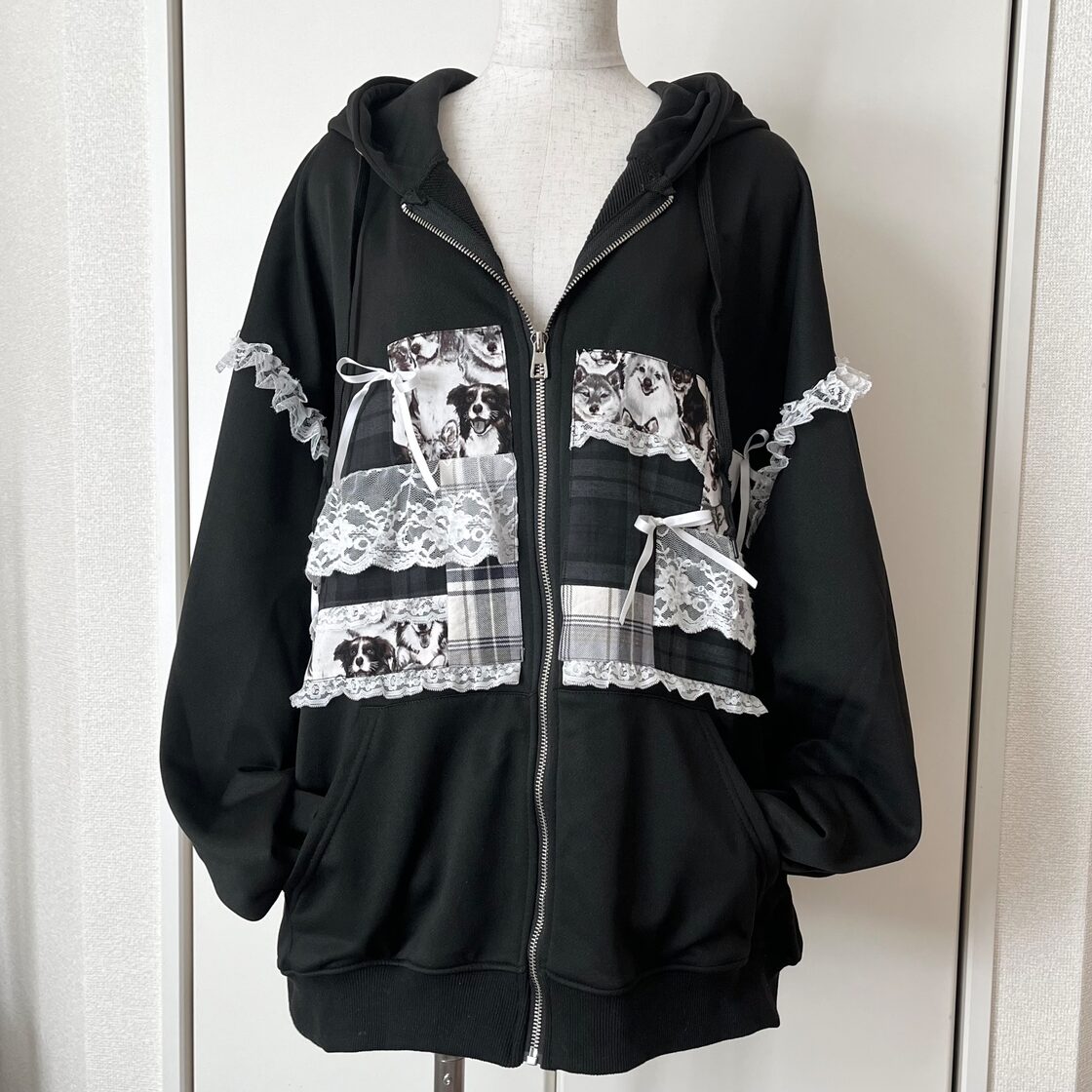 リメイクパーカー【Dog × Check design】 | PAY ID 08年購入 入手困難 