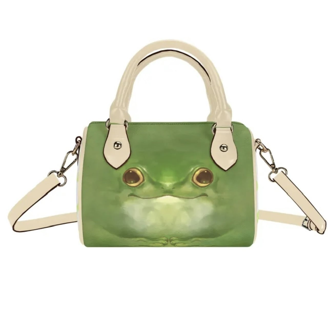 受注】カエル柄ストライプショルダーバック | 異国雑貨屋 廣福堂