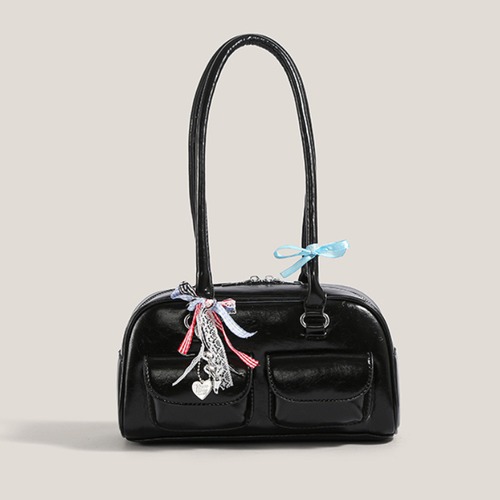 ribbon charm bowling bag　リボンチャームボーリングバッグ　J1175