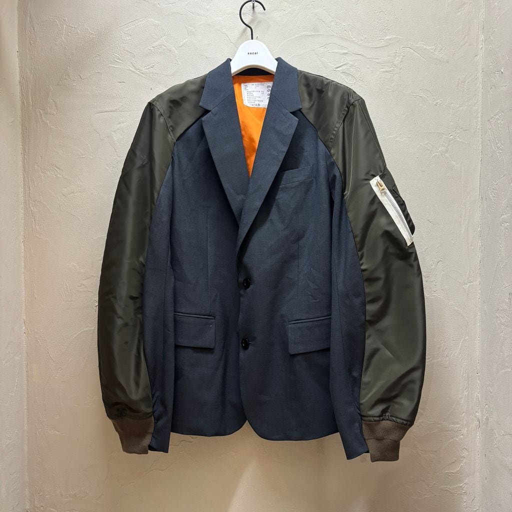 sacai サカイ 26SS Suiting x Nylon Twill Jacket ドッキング
