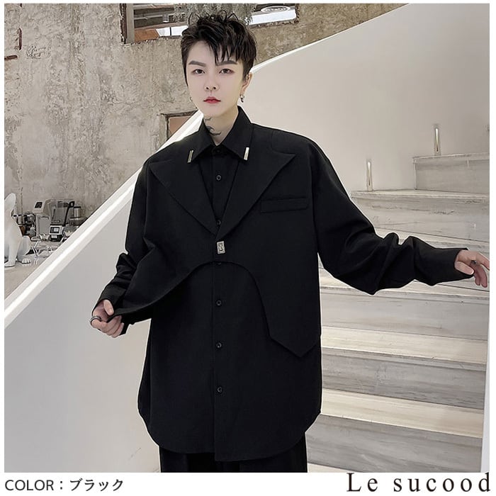 Le sucood】【お支払い確認後20日以内発送】ジャケットレイヤード風