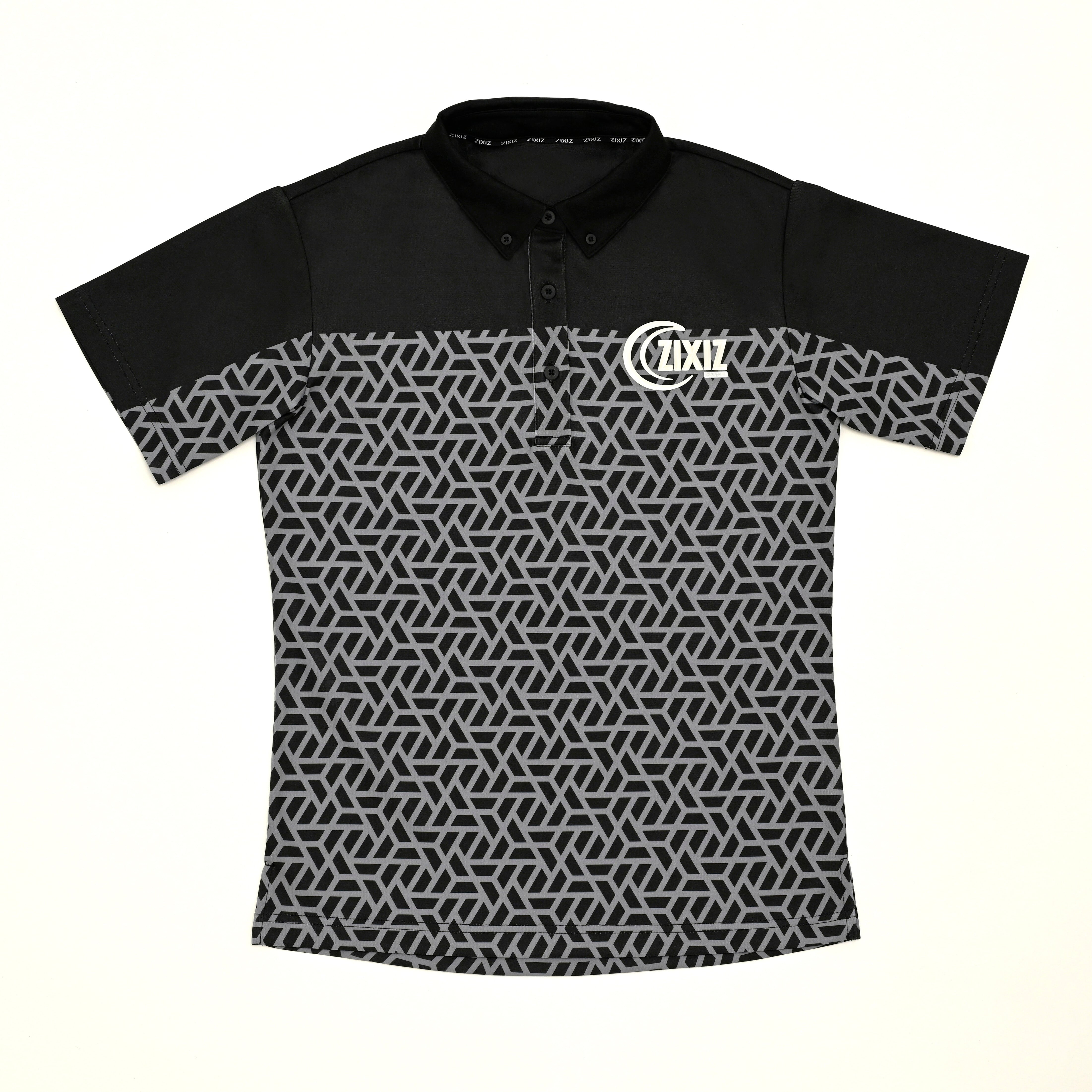 ブラックカラー 【レディース半袖ポロシャツ】ZIXIZ-24PSSSL-GYBK