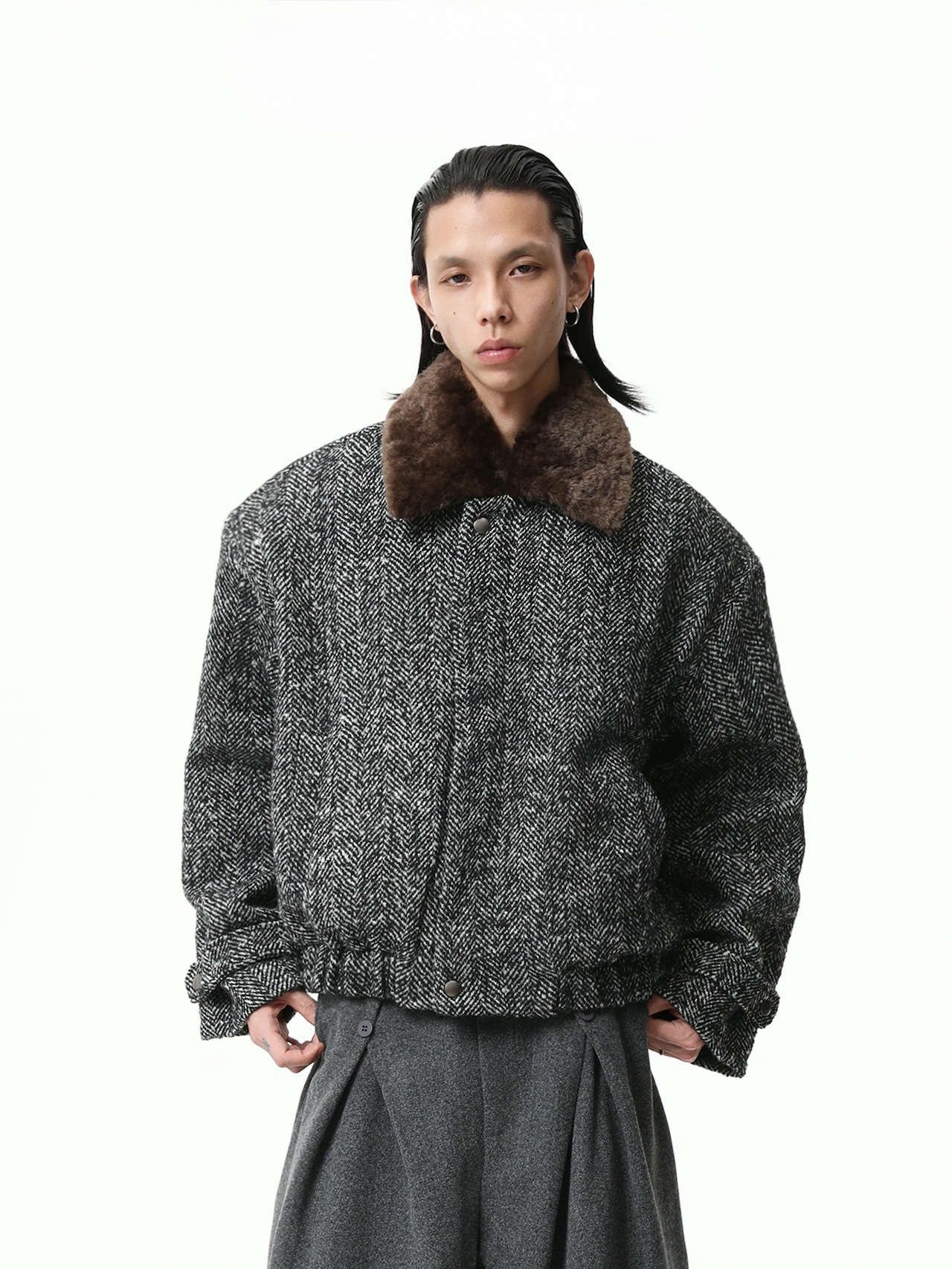 BOOGOOVOGUE Premium Wool Blend Bomber