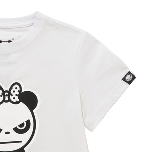 送料無料 【HIPANDA ハイパンダ】キッズ Tシャツ KID'S LADY HIPANDA LOGO BASIC PRINT SHORT SLEEVED T-SHIRT / WHITE・BLACK