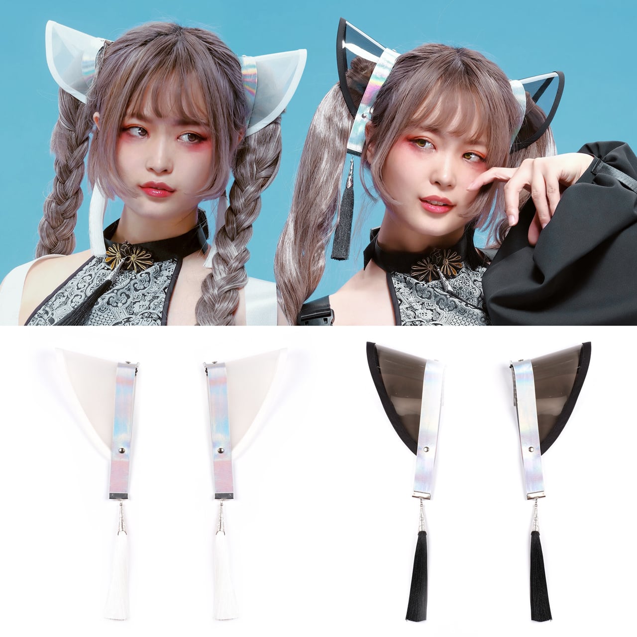 M企画 フェティッシュメイド、猫耳ツインテカフス 頭飾り | EMUPROJECT