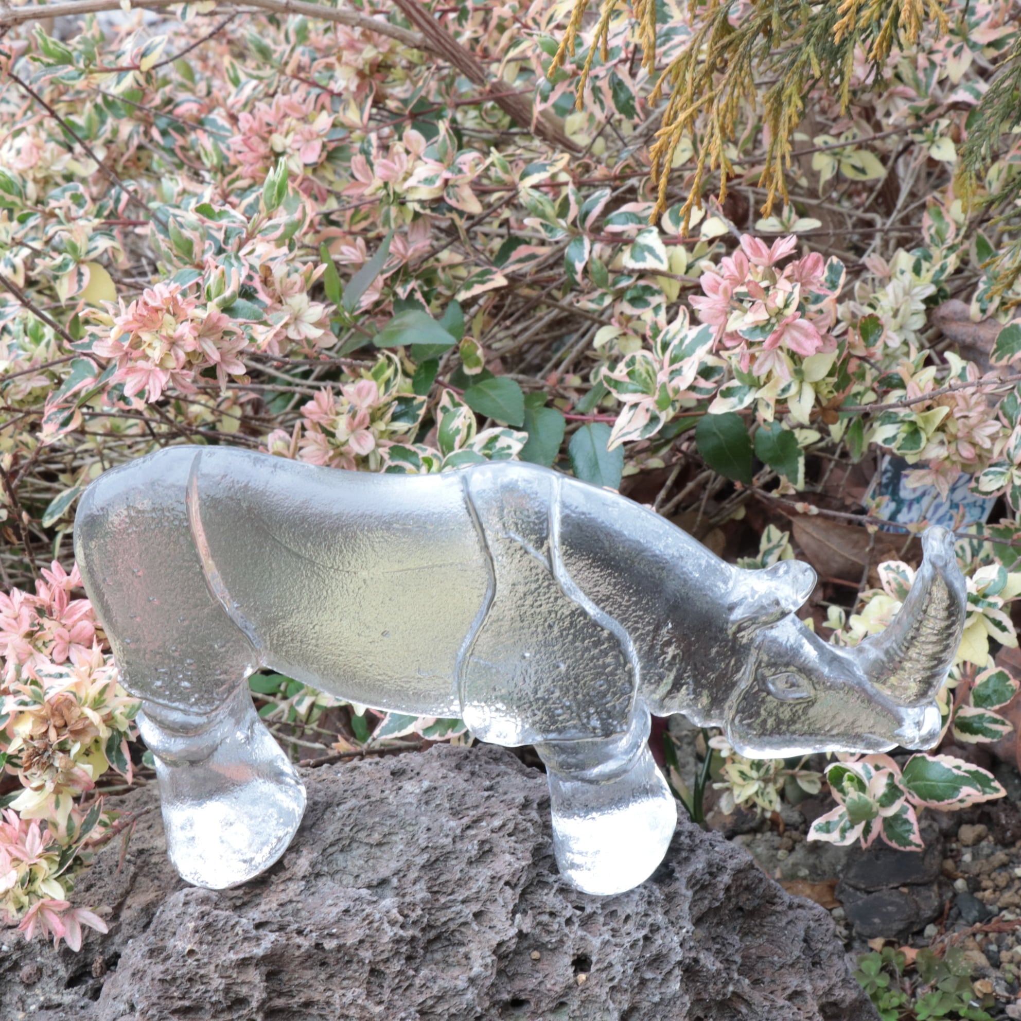 c4585】サイのオブジェ / Zoo [Kosta Boda / Sweden］ | 北欧