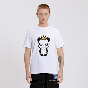 送料無料 【HIPANDA ハイパンダ】メンズ キングパンダ スパンコール Tシャツ MEN'S KING PANDA SEQUINS SHORT SLEEVED T-SHIRT / WHITE・BLACK