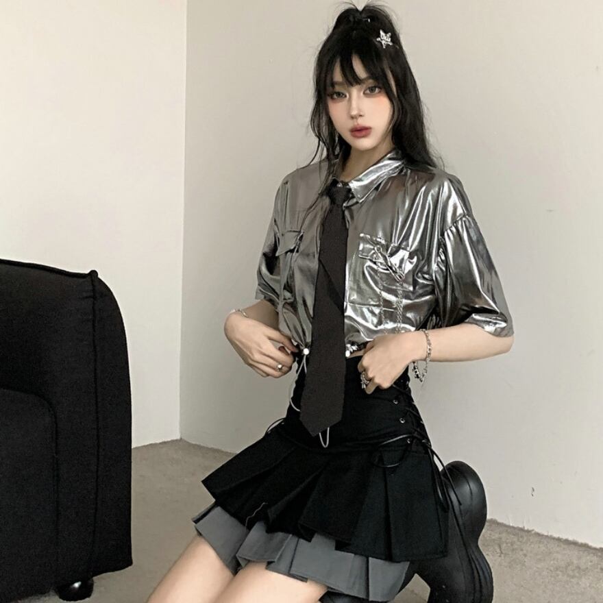 サブカル 服 地雷系 通販 スカート ダンス衣装 ステージ キラキラ衣装