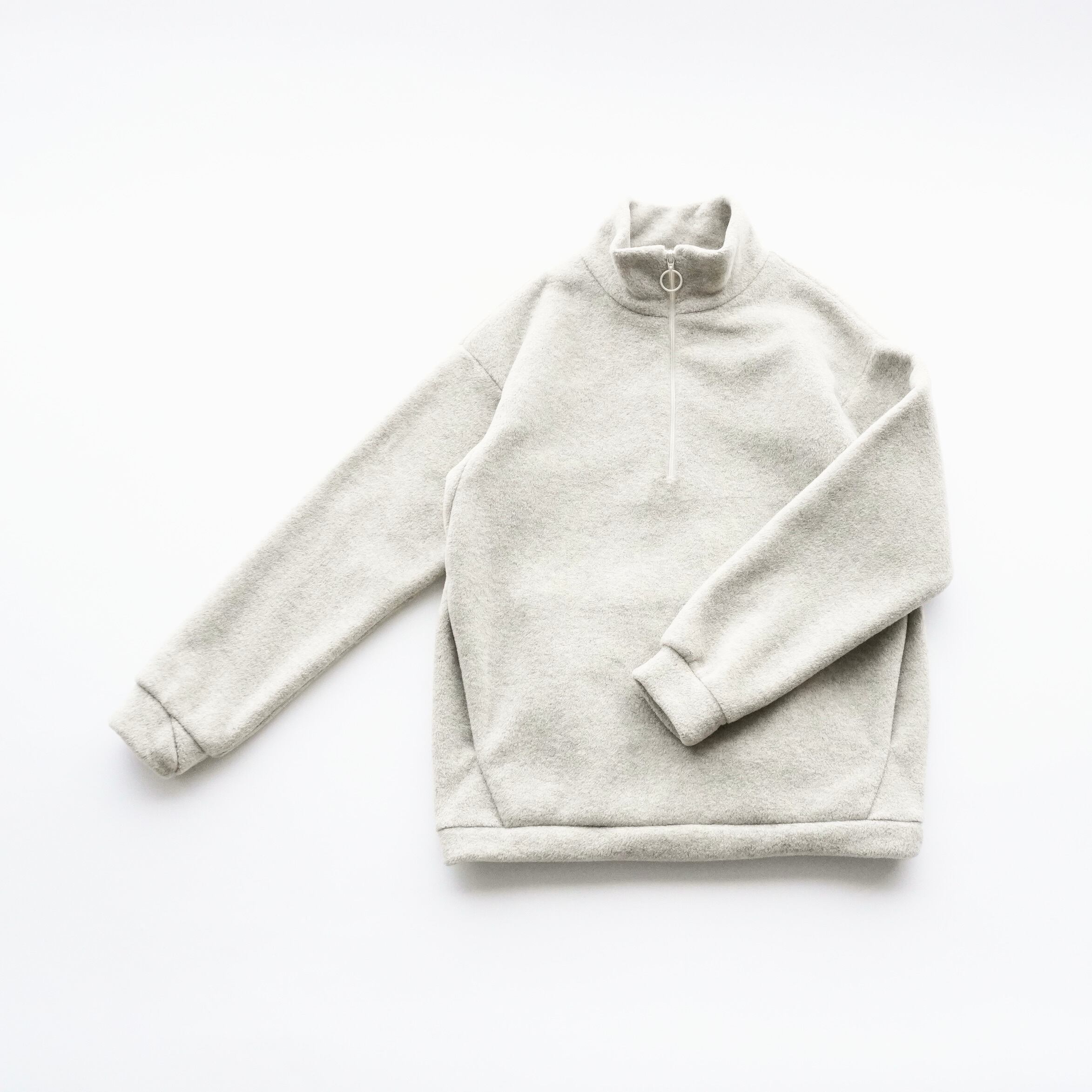 MOUN TEN.(マウンテン)/ melange fleece half zip / oatmeal / 0(〜155cm)