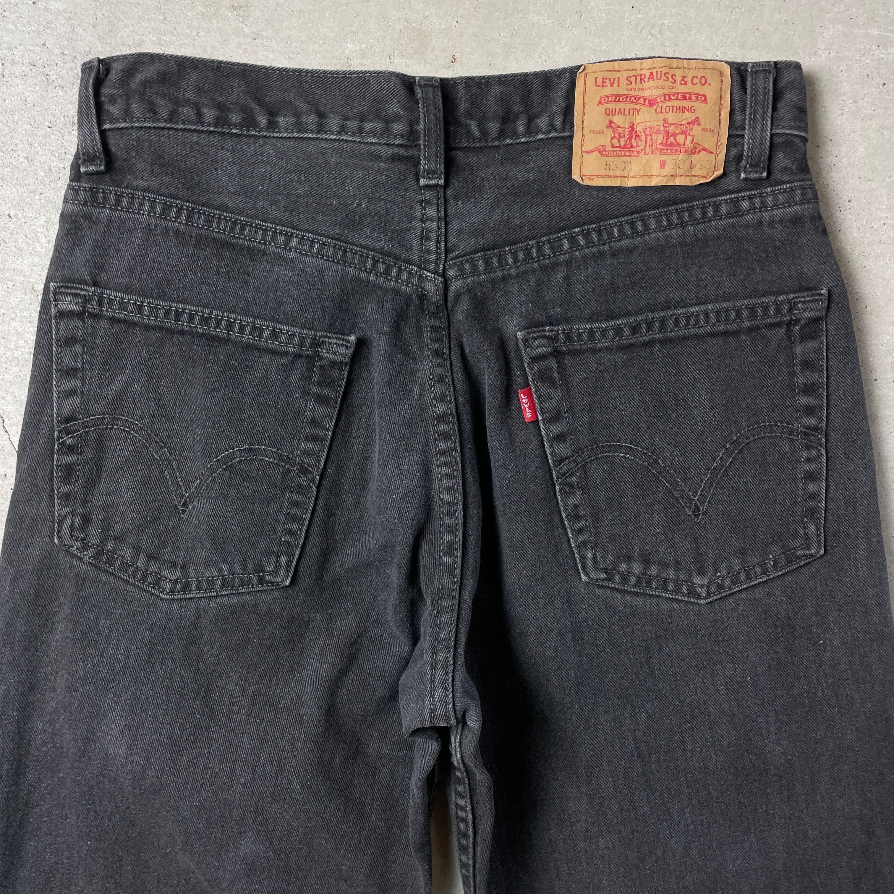 levi's 550 ブラックデニムパンツ  フェード オールド ヴィンテー