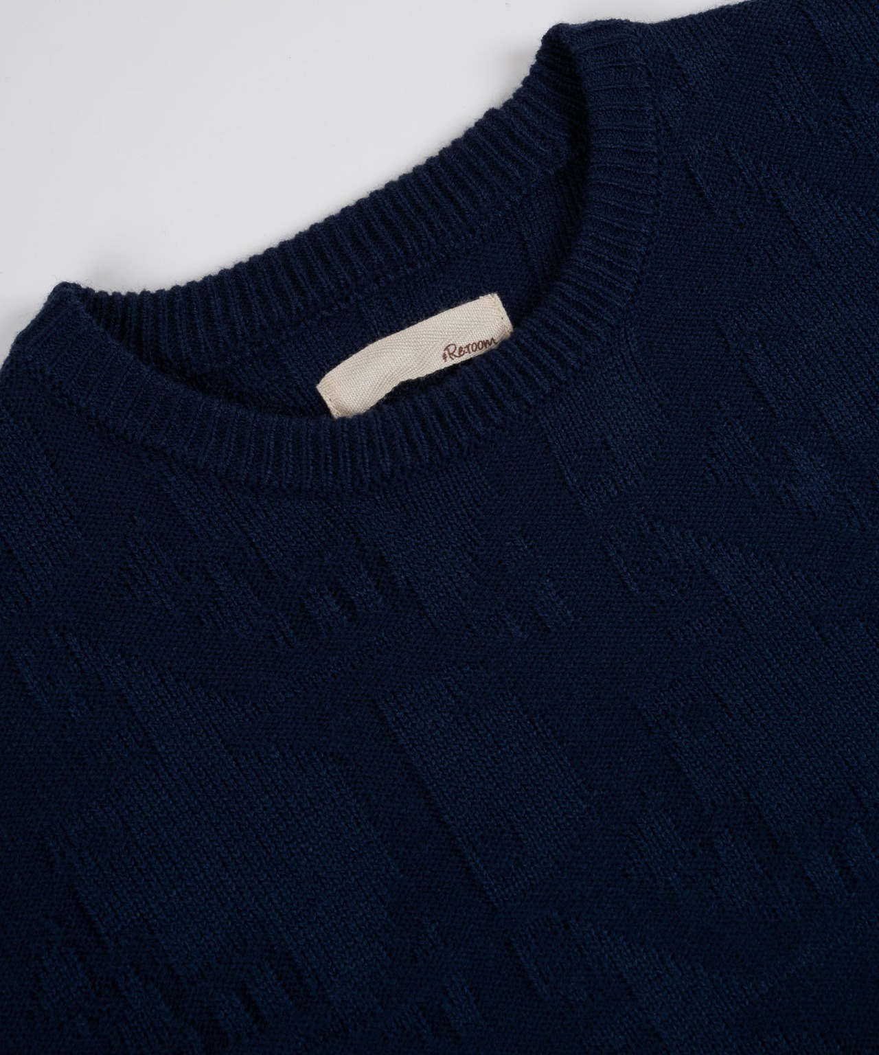 【#Re:room】MONOGRAM JACQUARD BIG CREW KNIT［REK104］