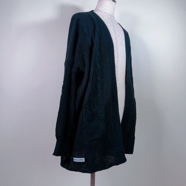 LONG KNIT BLACK CARDIGAN