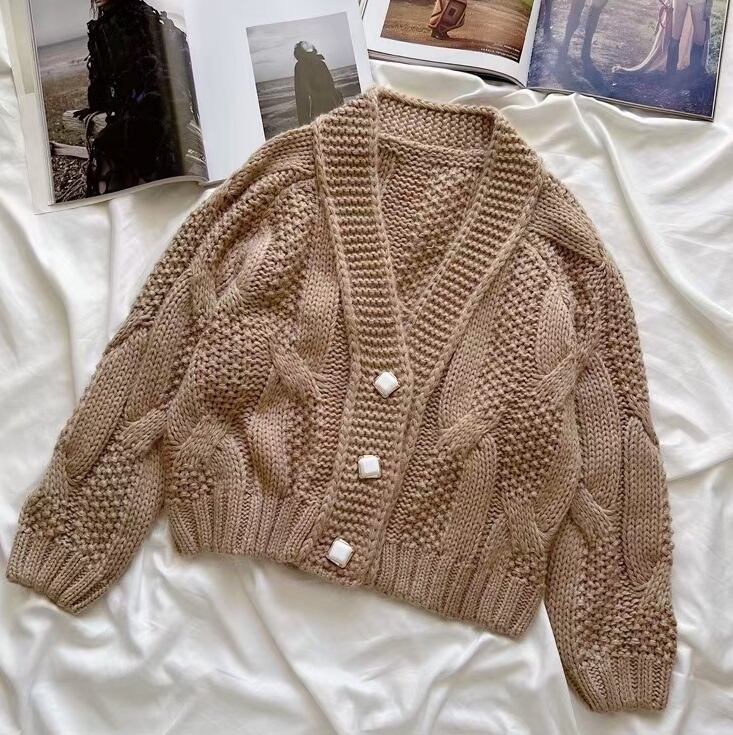 ケーブルニットカーデ　AJ1052-003