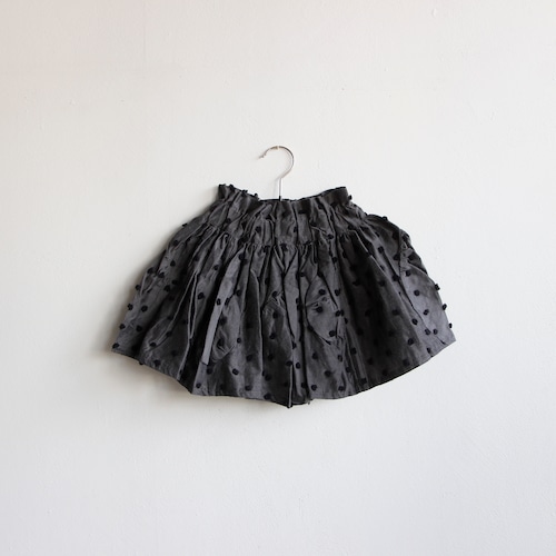 《frankygrow 2020SS》BONBON CUT JQ SWITCHING SKIRT / gray × black bonbon / S