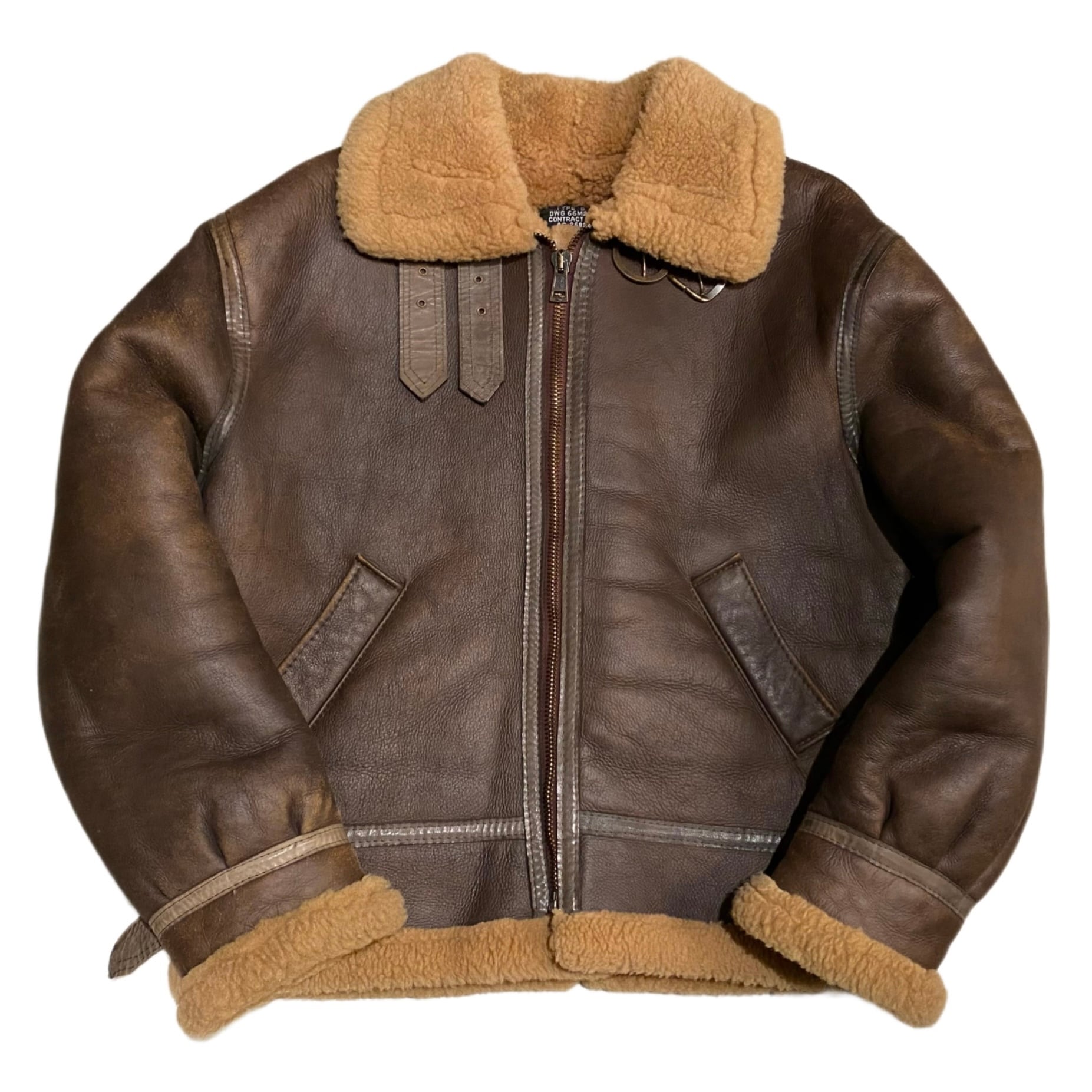 80s US SHEEPSKIN シープスキン B-3 ムートン フライトジャケット ...