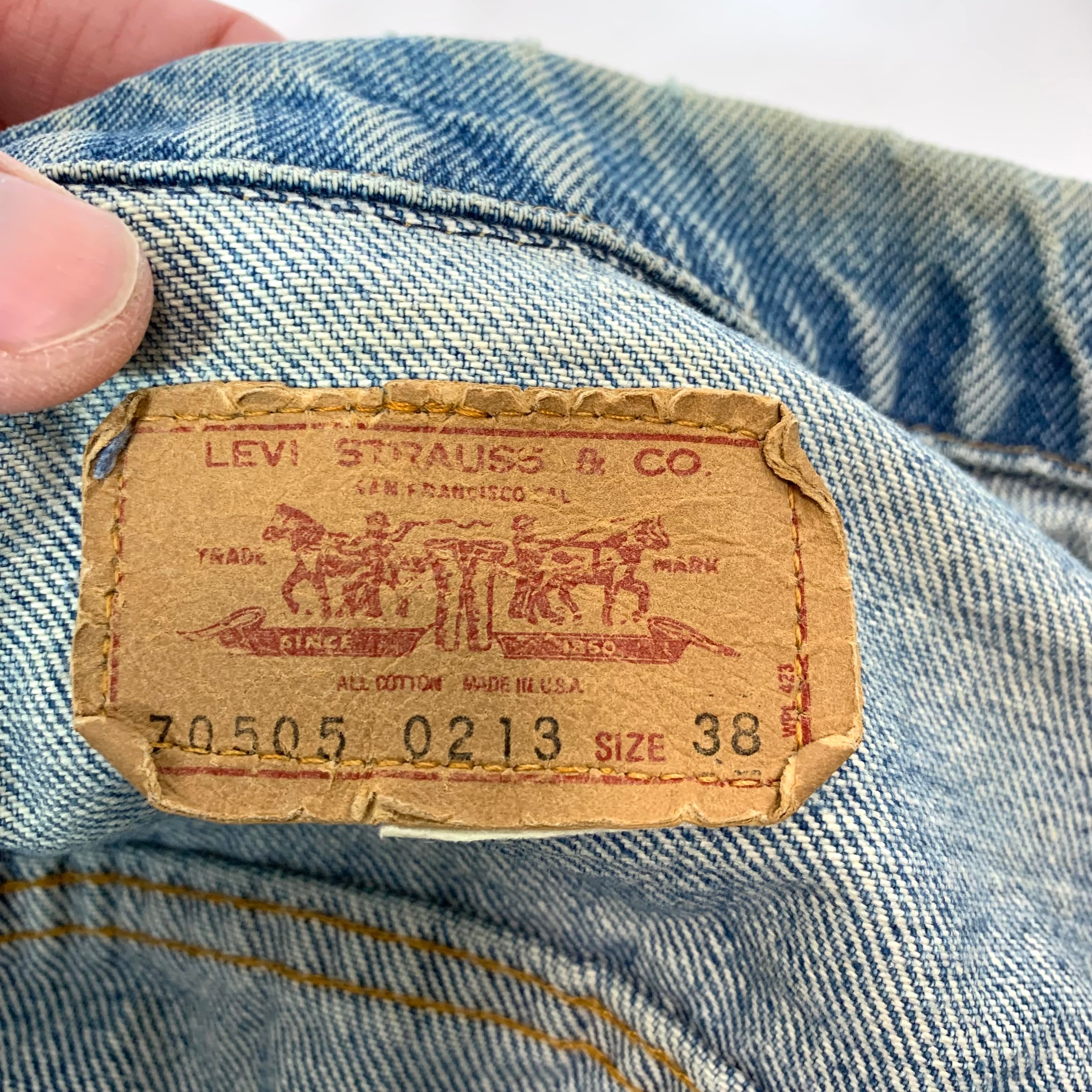 vintage old 80s LEVI'S 70505 Gジャンデニムジャケット ブルー size