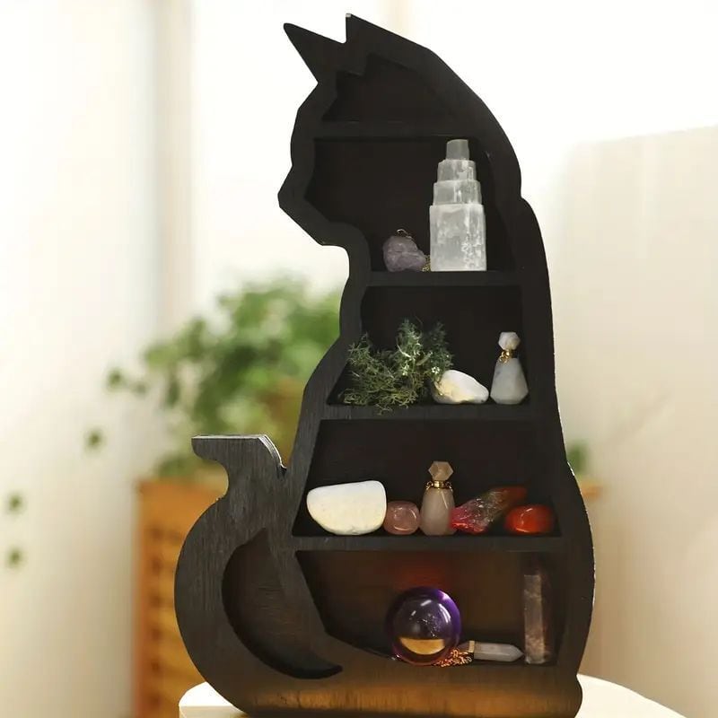 黒猫 キャット インテリア 小物置き 収納 かわいい ヴィンテージ風