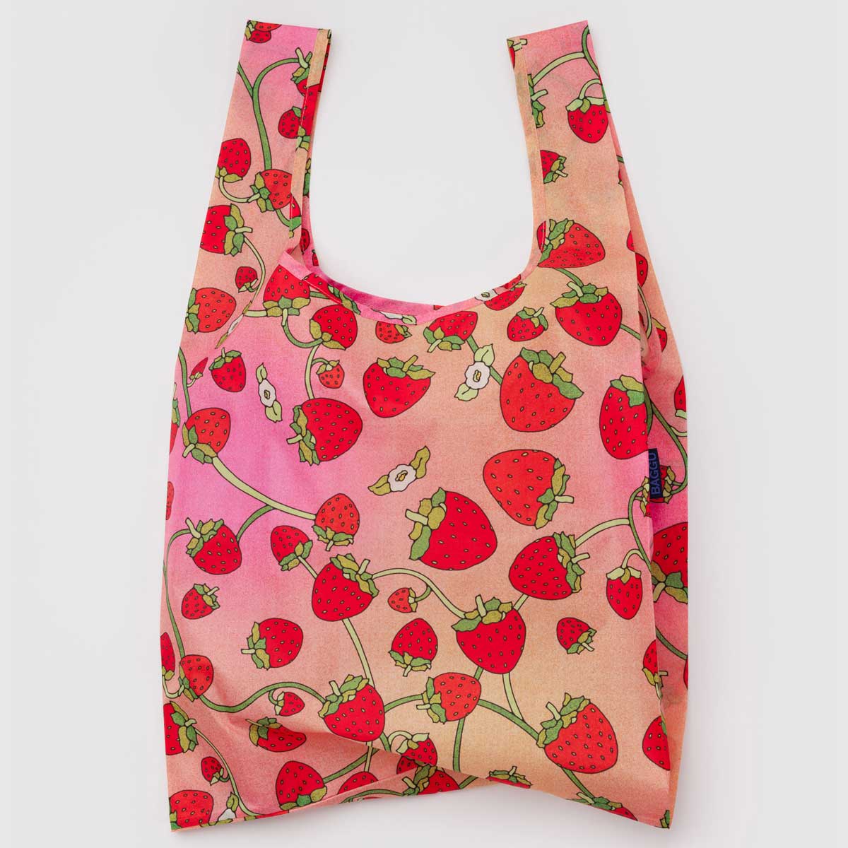 BAGGU エレクトリックストロベリー　リバースフラワー　巾着付　エコバッグ 2026新作 エコバッグ BAGGU Standard Baggu スタンダードバグゥ バグー