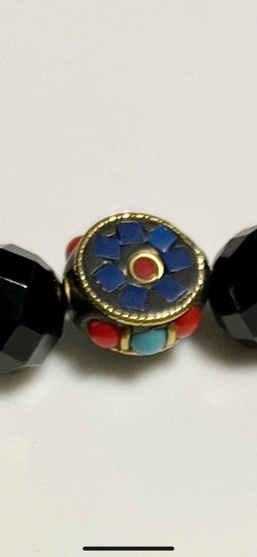 エスニック　天然石ブレスレット　ネパールビーズ