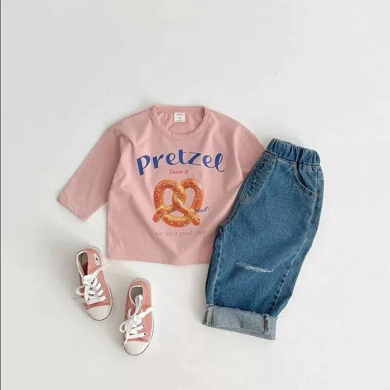 ロングスリーブシャツ / 長袖シャツ/ レトロ / デザイン / 女の子 / 男の子 / ~120