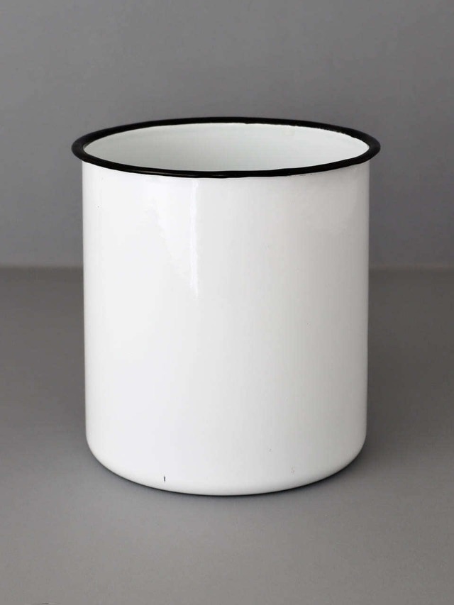 琺瑯のポット / Enamel Jar φ15cm White ZANGRA