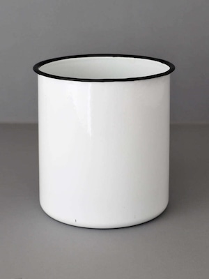 琺瑯のポット / Enamel Jar φ15cm White ZANGRA