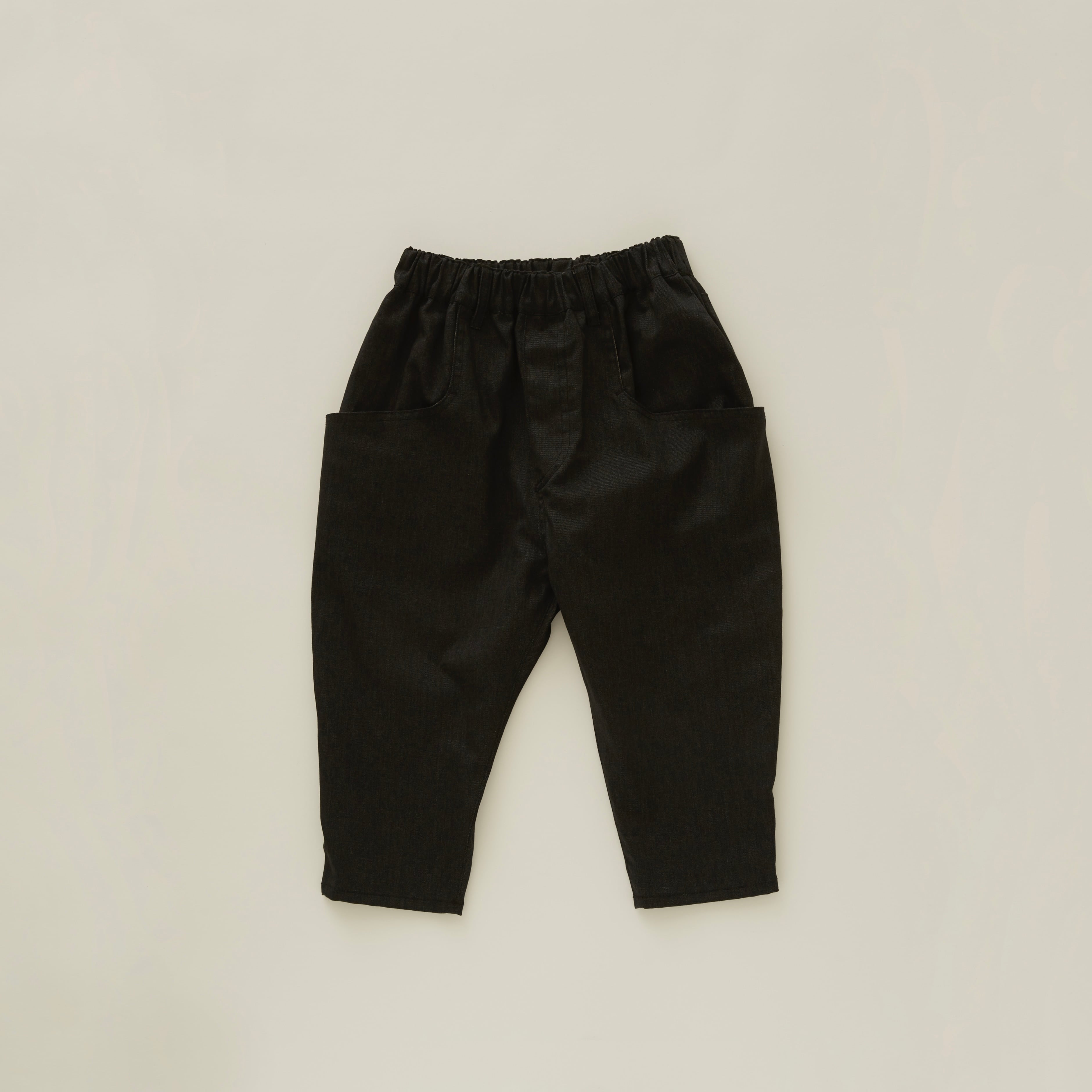 《eLfinFolk 2023SS》Denim sarouel pants / black / 155cm